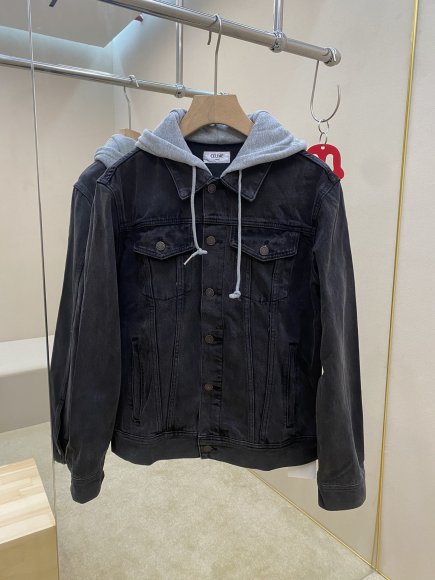 Celine - Мужская джинсовая куртка ветровка DZ_2708CE3 Celine - Мужская джинсовая куртка ветровка DZ_2708CE3