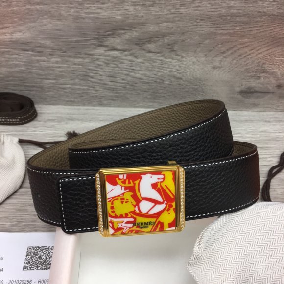 Hermes Мужской двусторонний ремень 3.8см. RE_3105HE1 Hermes Мужской двусторонний ремень 3.8см. RE_3105HE1