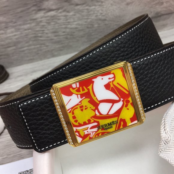 Hermes Мужской двусторонний ремень 3.8см. RE_3105HE1 Hermes Мужской двусторонний ремень 3.8см. RE_3105HE1