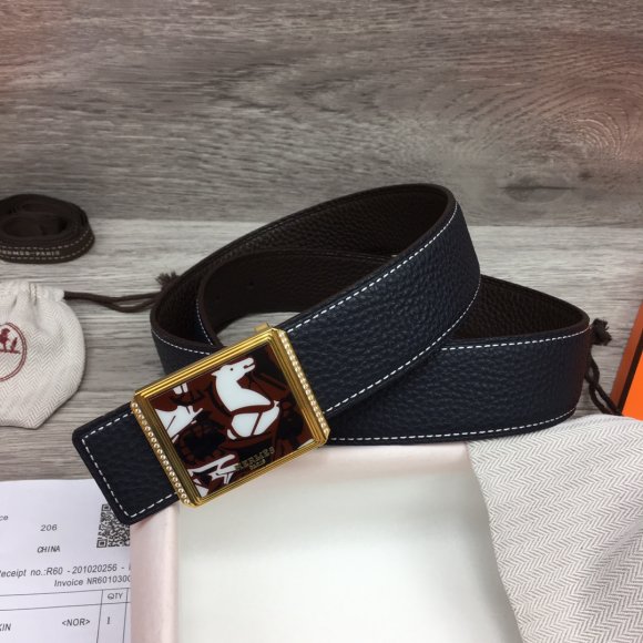 Hermes Мужской двусторонний ремень 3.8см. RE_3105HE1 Hermes Мужской двусторонний ремень 3.8см. RE_3105HE1