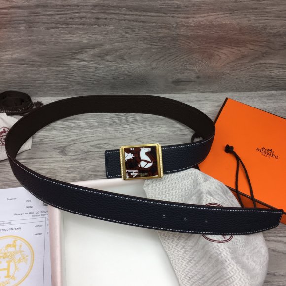 Hermes Мужской двусторонний ремень 3.8см. RE_3105HE1 Hermes Мужской двусторонний ремень 3.8см. RE_3105HE1