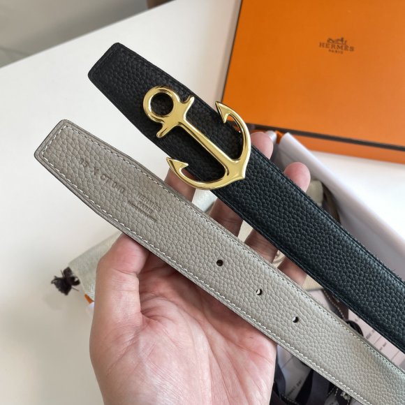 Hermes Мужской двусторонний ремень 3.2см. RE_1005HE6