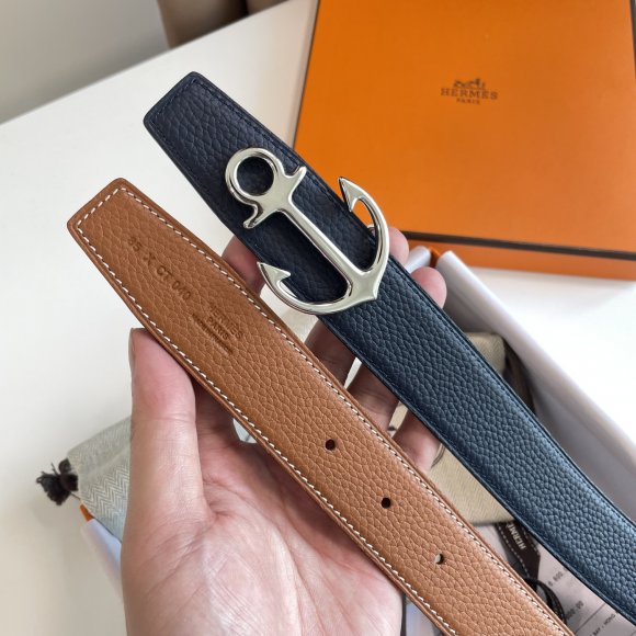 Hermes Мужской двусторонний ремень 3.2см. RE_1005HE6