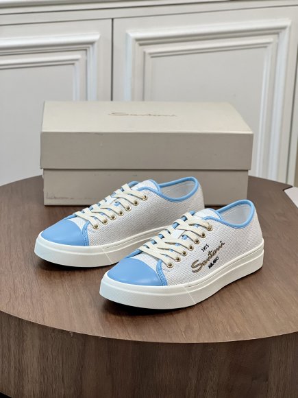 Santoni - Мужские кеды кроссовки BL_1408SA1 Santoni - Мужские кеды кроссовки BL_1408SA1