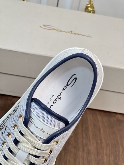 Santoni - Мужские кеды кроссовки BL_1408SA1 Santoni - Мужские кеды кроссовки BL_1408SA1