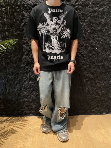 Palm Angels - Мужская футболка майка LE_2606PA10 Palm Angels - Мужская футболка майка LE_2606PA10