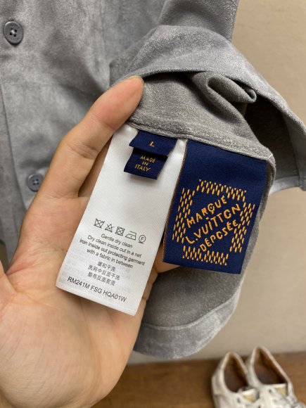 Louis Vuitton - Мужская велюровая рубашка DZ_1007LV12 Louis Vuitton - Мужская велюровая рубашка DZ_1007LV12