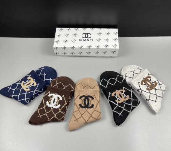 Chanel носки комплект 5 пар AC_0502CH2 Chanel носки комплект 5 пар AC_0502CH2