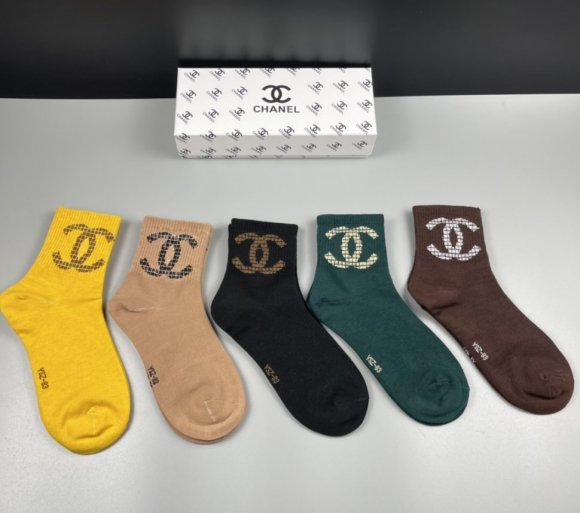 Chanel носки комплект 5 пар AC_0502CH2 Chanel носки комплект 5 пар AC_0502CH2