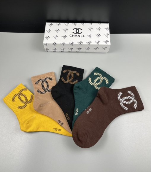 Chanel носки комплект 5 пар AC_0502CH2 Chanel носки комплект 5 пар AC_0502CH2