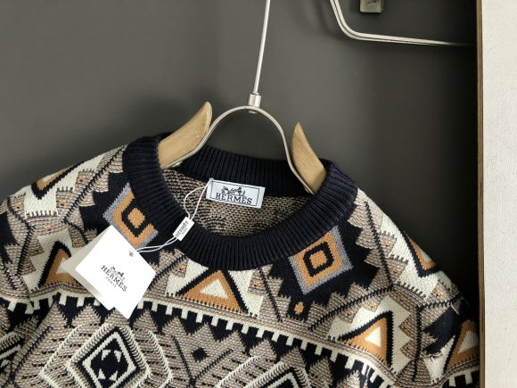 Hermes - Мужская утепленная кофта свитер DF_1511HE11