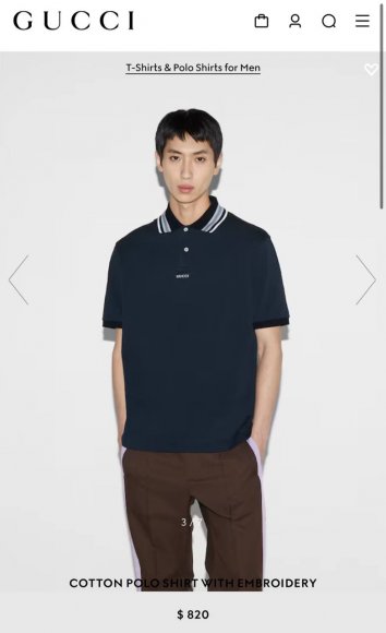 Gucci Lido Pre-Fall - Мужская футболка поло DZ_0305GU1 Gucci Lido Pre-Fall - Мужская футболка поло DZ_0305GU1