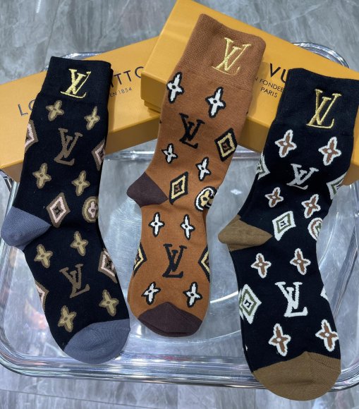 Louis Vuitton носки комплект 3 пары AC_0502LV6