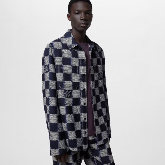 Louis Vuitton Damier - Мужская рубашка жакет DZ_2012LV4 Louis Vuitton Damier - Мужская рубашка жакет DZ_2012LV4