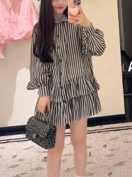 Chanel - Женская рубашка туника платье 3D_2007CH6 Chanel - Женская рубашка туника платье 3D_2007CH6