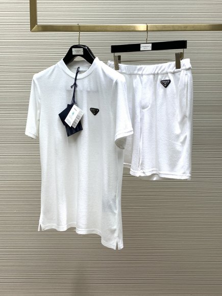 Prada - Мужская махровая футболка майка TI_0605PR4 Prada - Мужская махровая футболка майка TI_0605PR4