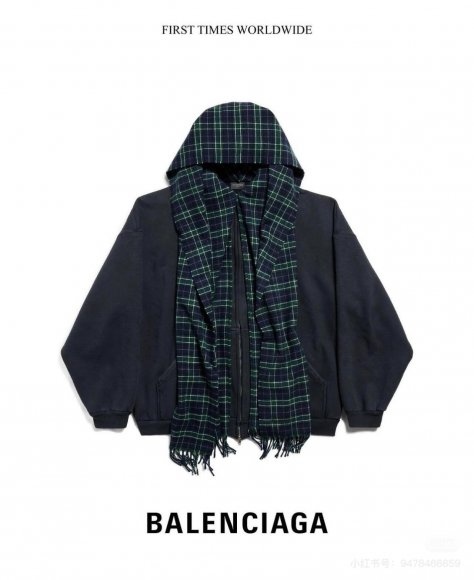 Balenciaga - Мужская кофта толстовка с шарфом TJ_2310BA9 Balenciaga - Мужская кофта толстовка с шарфом TJ_2310BA9