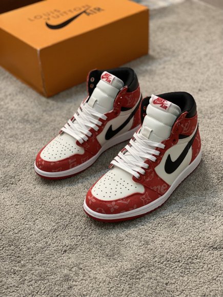 Louis Vuitton & Nike Air Jordan 1 Low - Мужские кроссовки ботинки A1_0411LV1 Louis Vuitton & Nike Air Jordan 1 Low - Мужские кроссовки ботинки A1_0411LV1