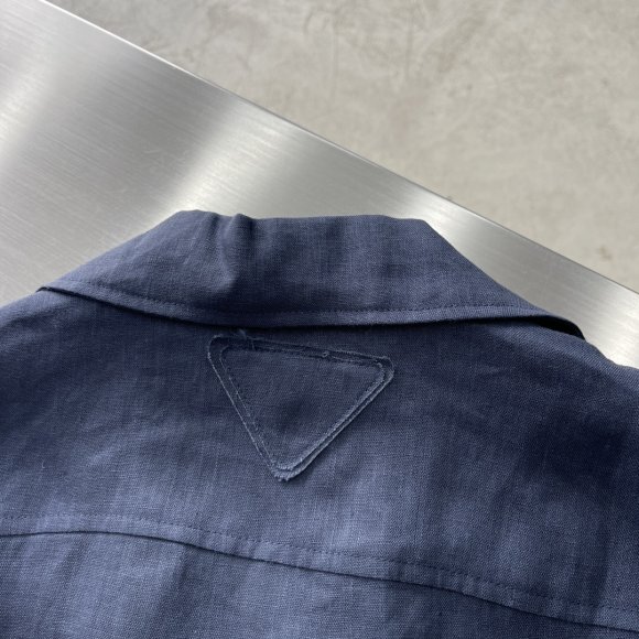 Prada - Мужская льняная рубашка костюм брюки TJ_0207PR2 Prada - Мужская льняная рубашка костюм брюки TJ_0207PR2