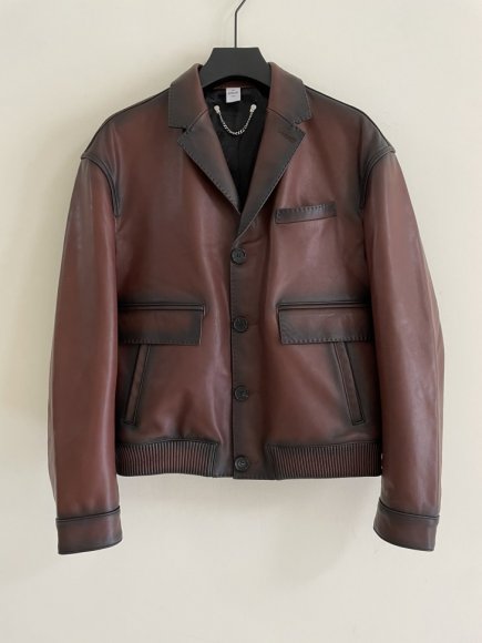  Berluti 2022 Мужская кожаная куртка ML_1508BL2