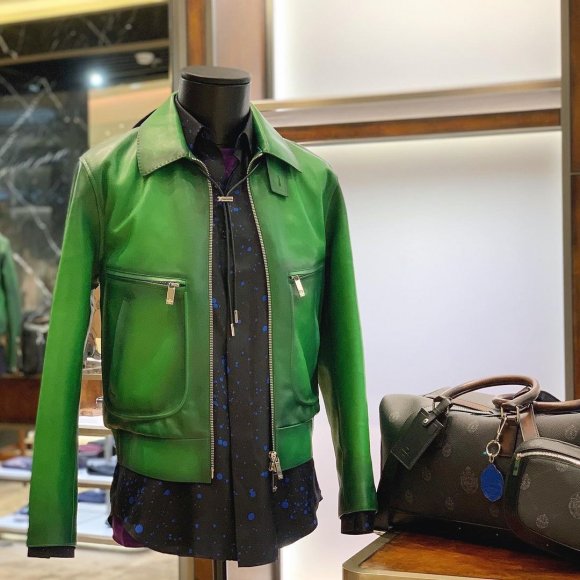 Berluti 2022 Мужская кожаная куртка ML_1508BL3 Berluti 2022 Мужская кожаная куртка ML_1508BL3