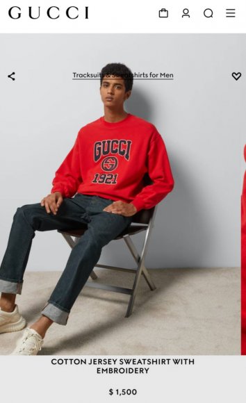 Gucci - Мужская кофта свитшот ACE_1103GU3 Gucci - Мужская кофта свитшот ACE_1103GU3