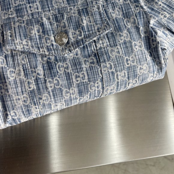 Gucci - Мужская джинсовая куртка пуховик DZ_2410GU10 Gucci - Мужская джинсовая куртка пуховик DZ_2410GU10