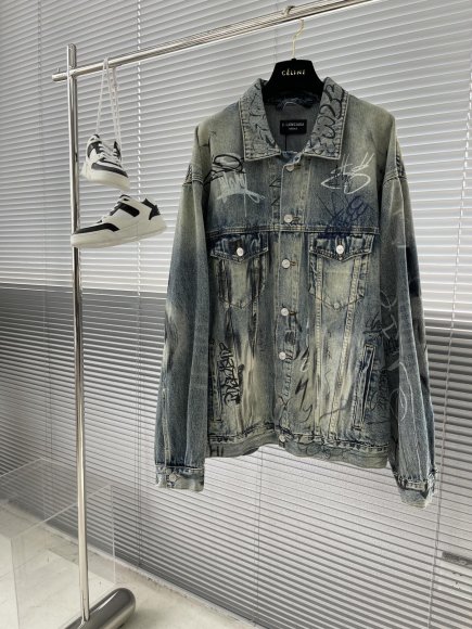 Balenciaga - Мужская джинсовая рубашка куртка AH_2309BA3