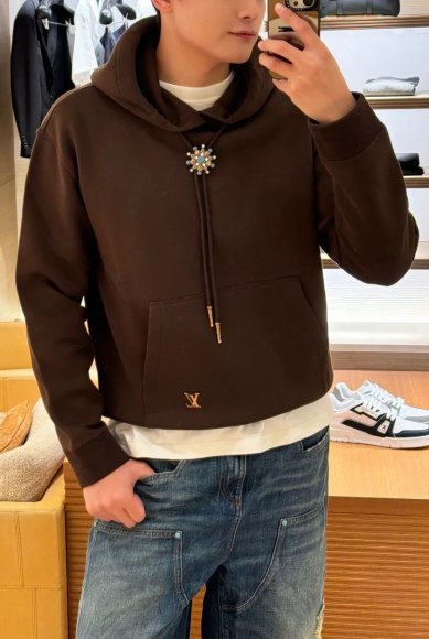 Louis Vuitton Embellished - Мужская кофта худи толстовка DZ_1109LV7