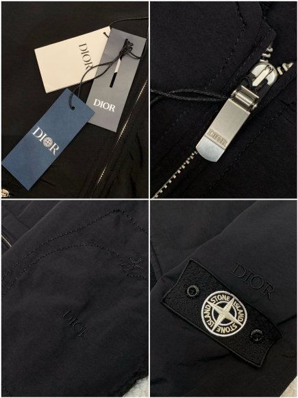 Dior & Stone Island - Мужская куртка ветровка бомбер TI_1209DS1 Dior & Stone Island - Мужская куртка ветровка бомбер TI_1209DS1
