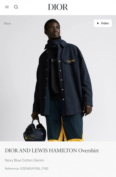 Dior & Lewis Hamilton - Мужская рубашка куртка TI_1111DL3