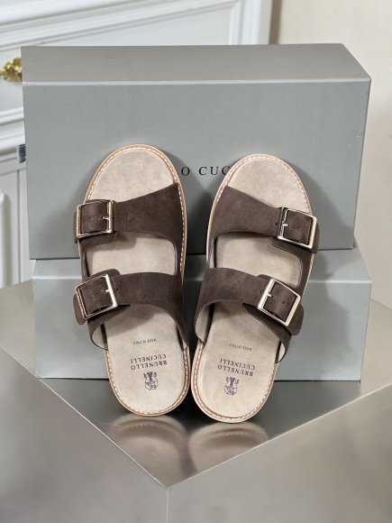 Brunello Cucinelli Urban - Мужские шлепанцы сланцы BL_1203BC5