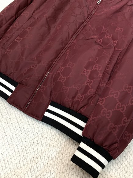 Gucci - Мужская двусторонняя куртка ветровка бомбер TI_1209GU