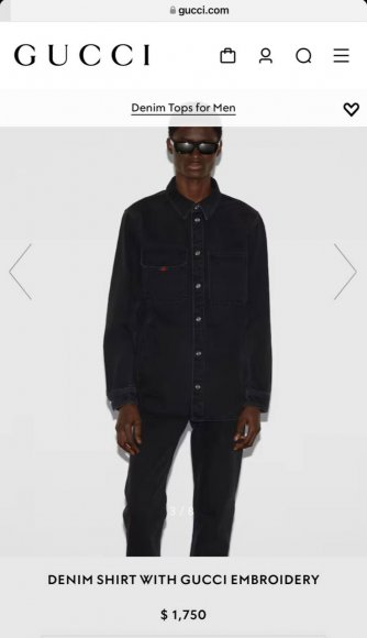 Gucci - Мужская джинсовая рубашка куртка TJ_0612GU5 Gucci - Мужская джинсовая рубашка куртка TJ_0612GU5