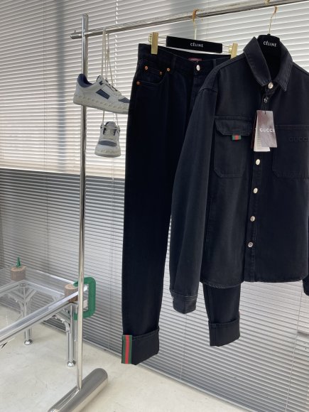 Gucci - Мужская джинсовая рубашка куртка TJ_0612GU5 Gucci - Мужская джинсовая рубашка куртка TJ_0612GU5