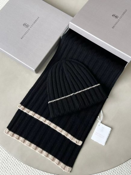 Brunello Cucinelli - Комплект кашемировый (шапка шарф) N1_1111BC1 Brunello Cucinelli - Комплект кашемировый (шапка шарф) N1_1111BC1