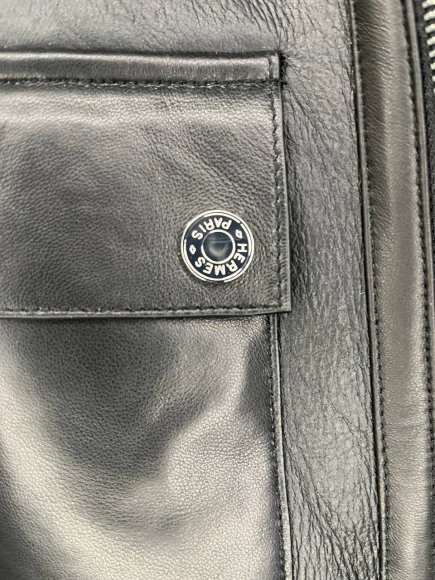 Hermes Мужская кожаная куртка S3D_1901HE12