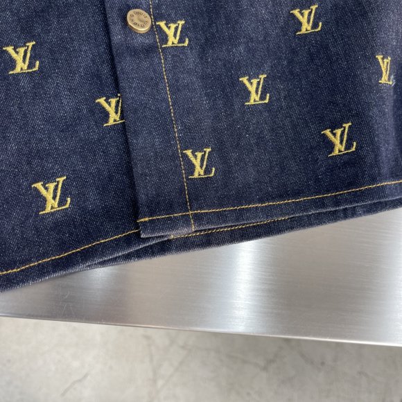 Louis Vuitton Signature - Мужская джинсовая рубашка TJ_1303LV7