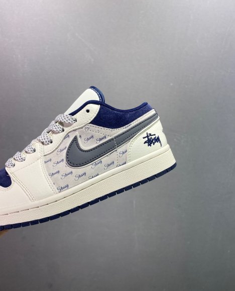 Nike Air Jordan 1 Retro Low & Stussy - Мужские кроссовки кеды ZO_1501NJS3