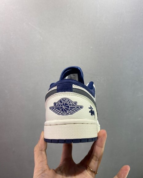 Nike Air Jordan 1 Retro Low & Stussy - Женские кроссовки кеды ZO_1501NJS4