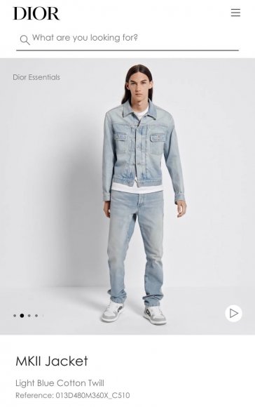 Dior МКII - Мужская джинсовая рубашка куртка DZ_2208DI5 Dior МКII - Мужская джинсовая рубашка куртка DZ_2208DI5