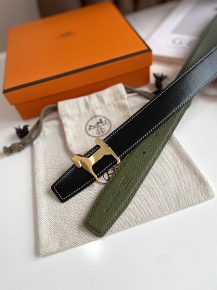 Hermes Мужской двусторонний ремень 3.2см. RE_0905HE1