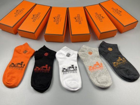 Hermes носки комплект 5 пар AC_1504HE7 Hermes носки комплект 5 пар AC_1504HE7