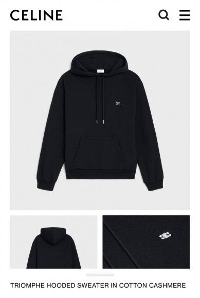 Celine Triomphe - Мужская кофта худи толстовка DZ_0908CE15