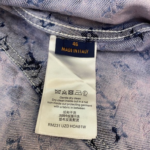 Louis Vuitton - Мужская джинсовая куртка рубашка DZ_1410LV2 Louis Vuitton - Мужская джинсовая куртка рубашка DZ_1410LV2