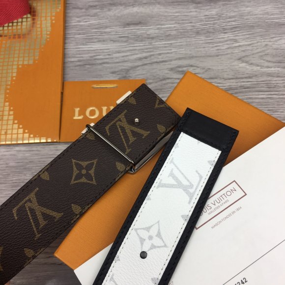 Louis Vuitton Мужской двусторонний ремень 4.0см RE_0207LV1 Louis Vuitton Мужской двусторонний ремень 4.0см RE_0207LV1