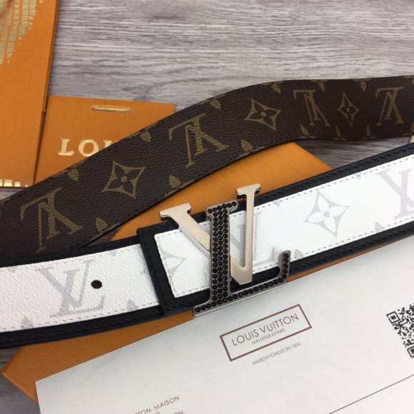Louis Vuitton Мужской двусторонний ремень 4.0см RE_0207LV1 Louis Vuitton Мужской двусторонний ремень 4.0см RE_0207LV1