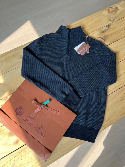 Loro Piana Roadster Mezzocollo - Мужская кашемировая кофта свитер N1_1311LP1