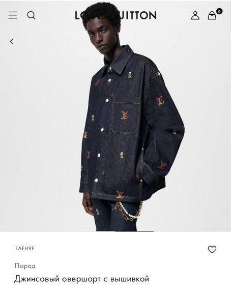 Louis Vuitton - Мужская джинсовая рубашка куртка DZ_1403LV6 Louis Vuitton - Мужская джинсовая рубашка куртка DZ_1403LV6