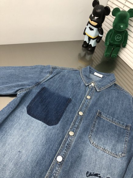 Dior - Мужская джинсовая рубашка куртка DZ_1208DI3 Dior - Мужская джинсовая рубашка куртка DZ_1208DI3